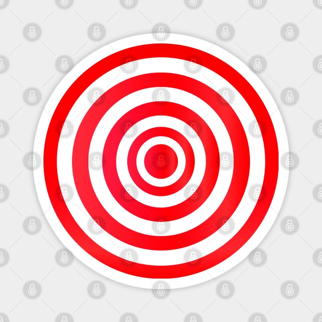 Target. Purpose. Red and white circles. Magnet by EvgeniiV